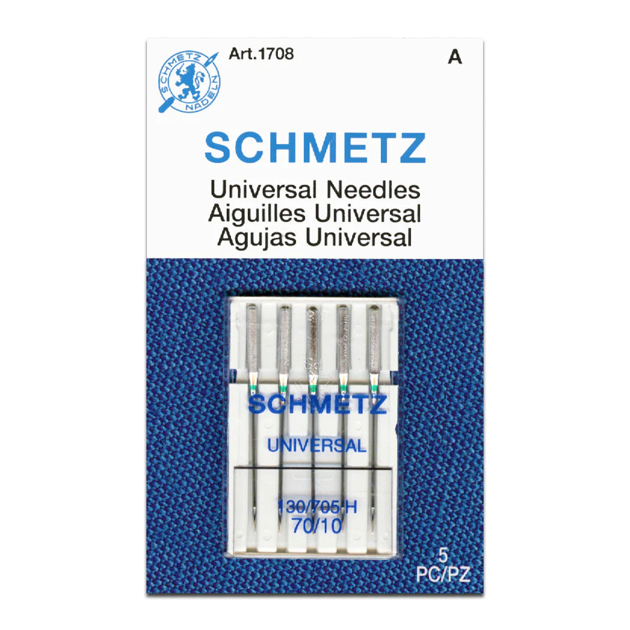 (S130/705H-70) Aguja Universal Schmetz Paquete c/ 5 Piezas Calibre 70