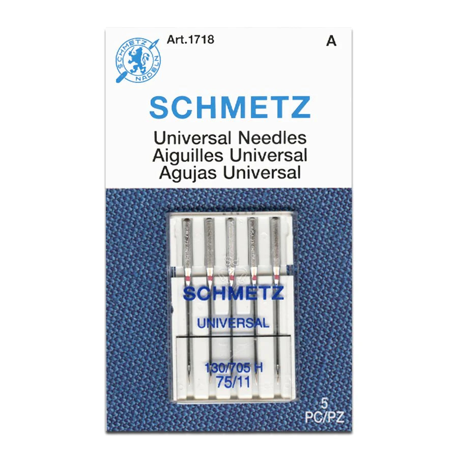 (S130/705H-75) Aguja Universal Schmetz Paquete c/ 5 Piezas Calibre 75