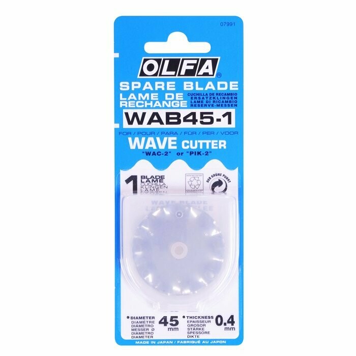 (O-WAB-45-1)  Cuchilla Ondulada 45mm  Cortadoras Olfa