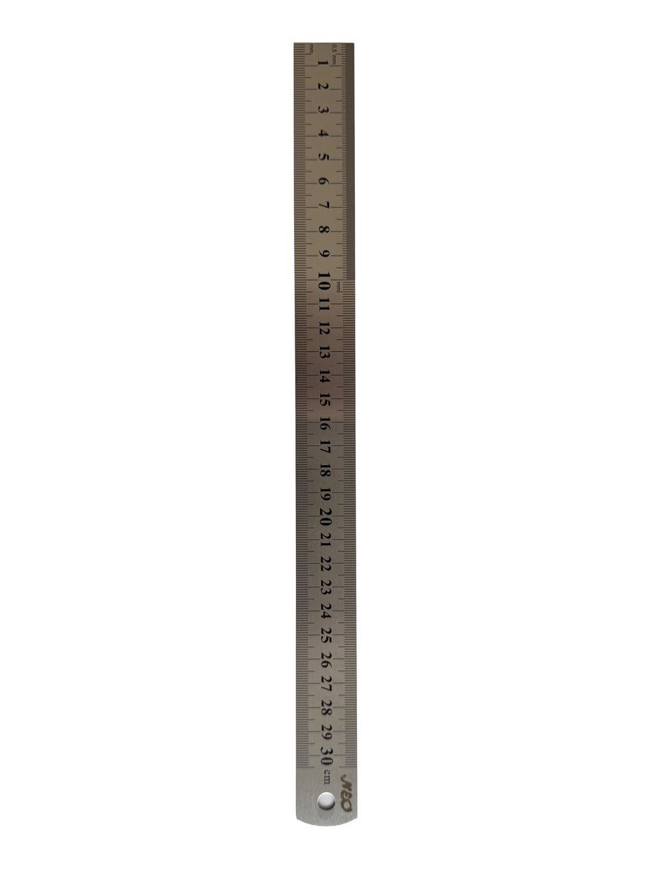(30CMX0.7) Regla de Metal de 30CM Centímetros y Pulgadas