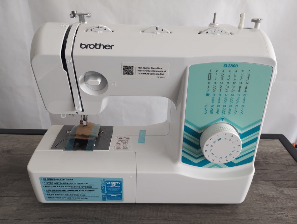 (XL2800) Máquina de Coser Ligera de Brazo Libre Brother 27 Puntadas REACONDICIONADO Serie U63301-E4P504251
