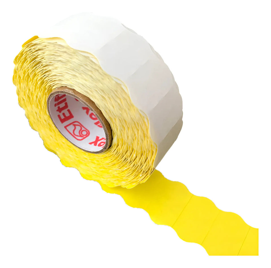 Rollo De Etiqueta Amarilla Etiflex Para Foliadora Open