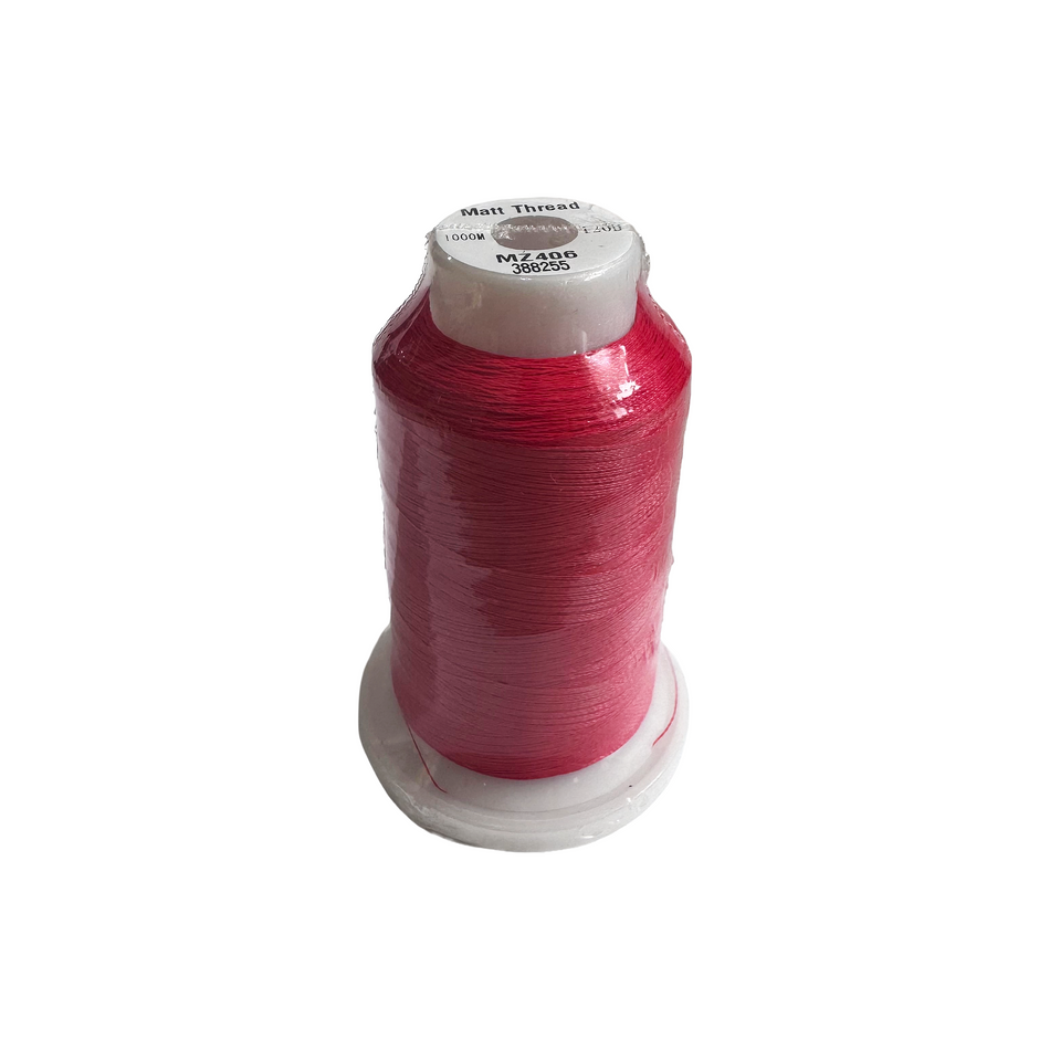 (MZ406) Hilo Rojo Mate Para Bordado 1,000m
