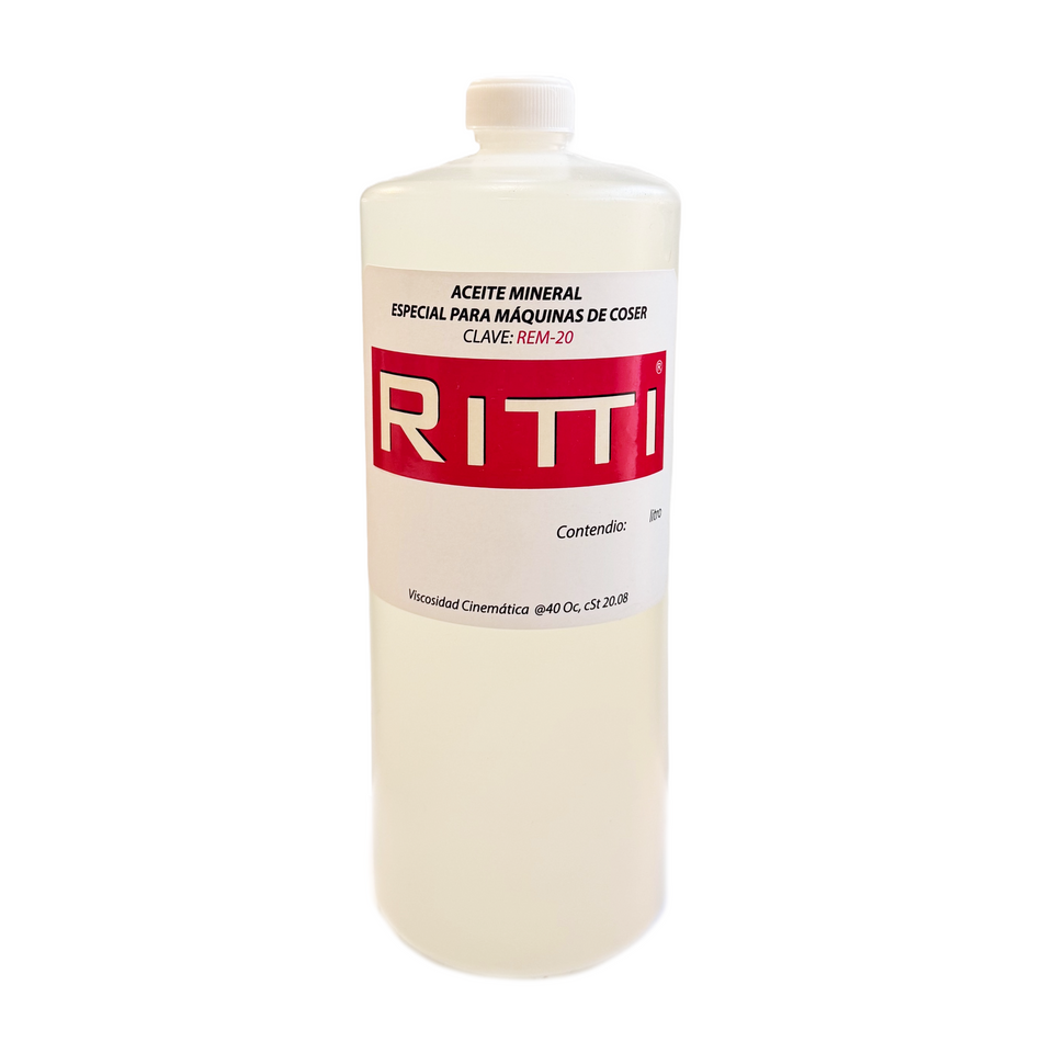 (REM-20-1) Aceite Ritti para Máquinas de Coser 1 Litro